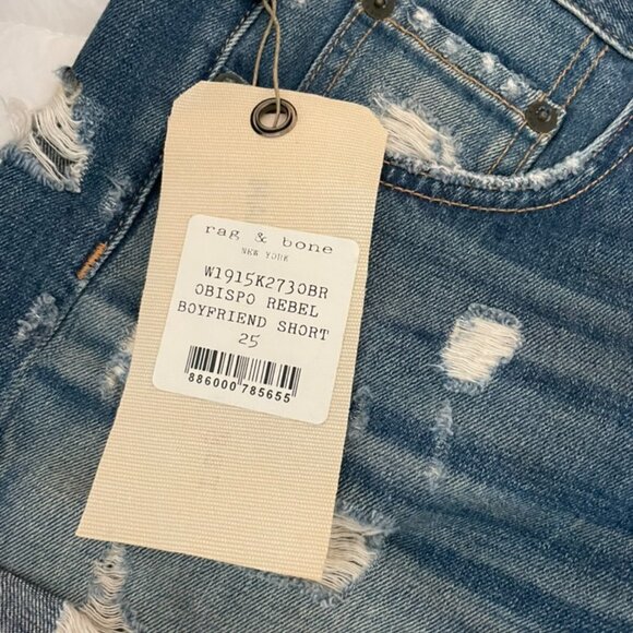 Rag & Bone The Boyfriend Shorts -Size 25 Unworn NWT - Picture 4 of 6